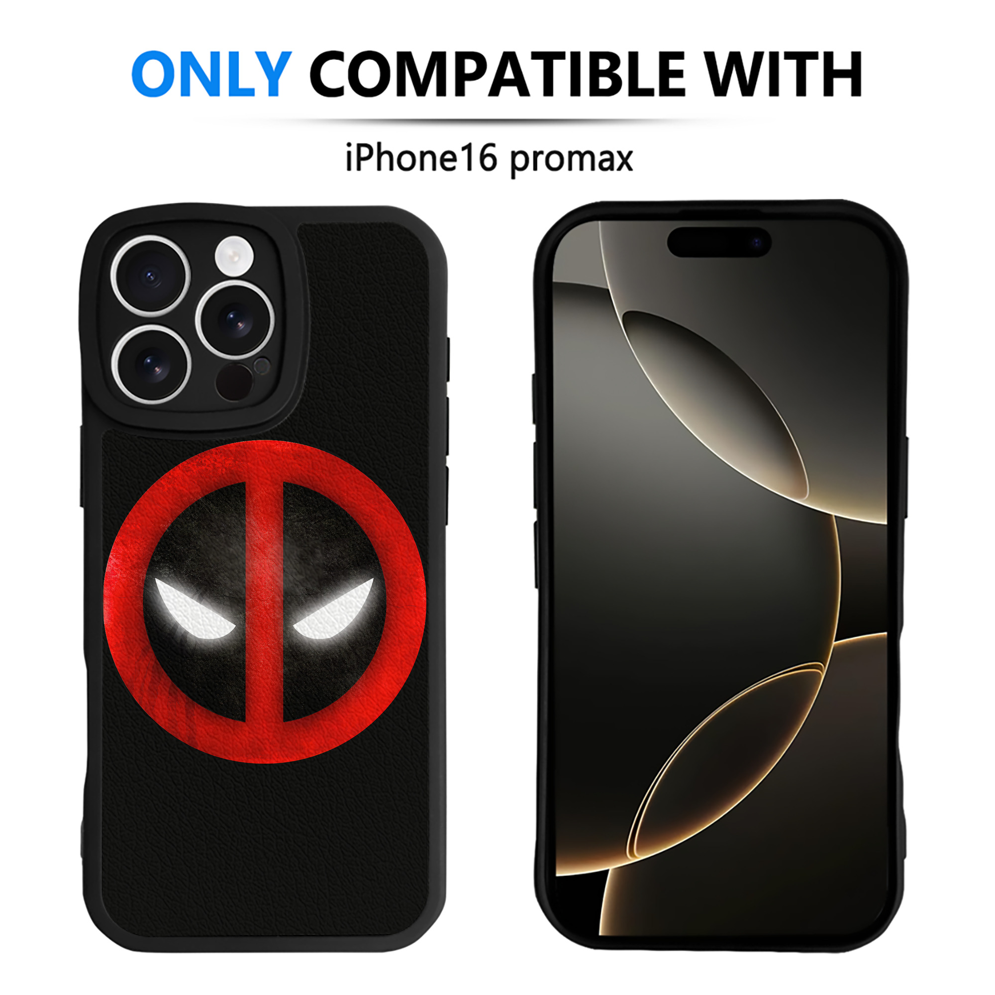 （画像用） Deadpool デッドプール 【iPhone 16シリーズ対応】シリコンスマホケース（レザー調） 材質：シリコン